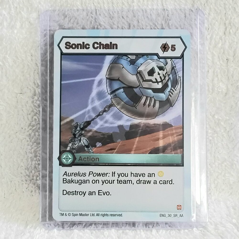3/$25 Mint Bakugan Sonic Chain ENG_30_SR_AA Card by Spinmaster!!